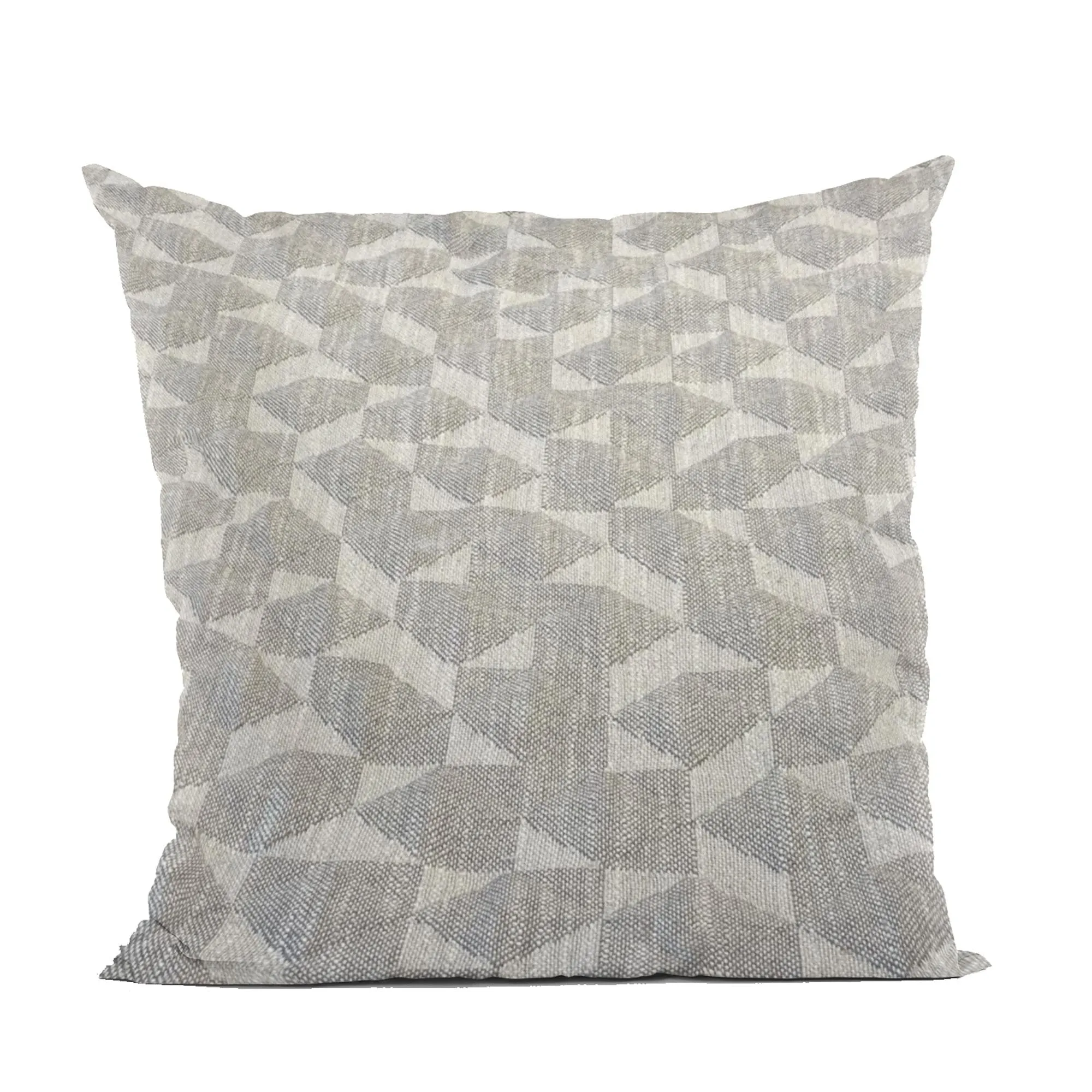 Plutus Gray Beige Sable Sand Dune Diamonds Luxury Throw Pillow