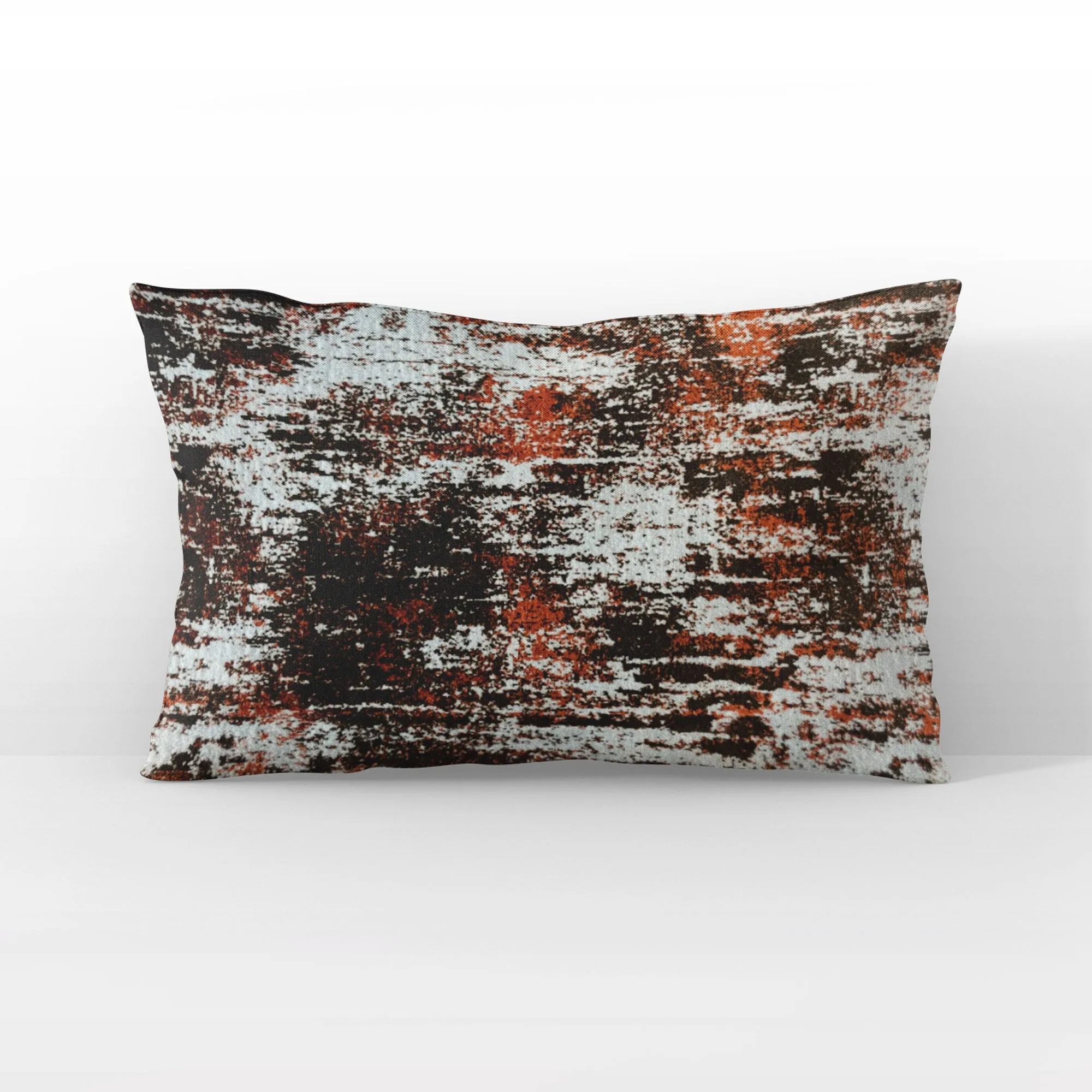 Plutus Weathered Texture iKat Red Black Gray Velvet Luxury Throw Pillow