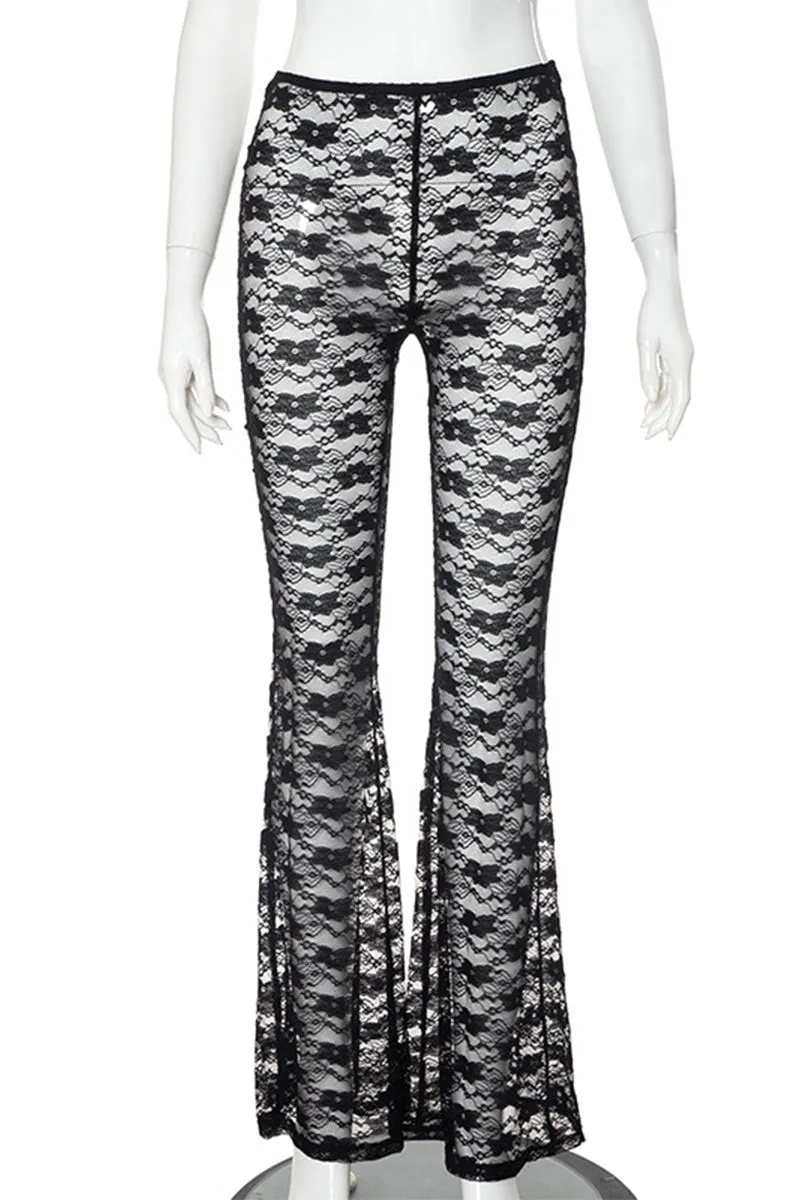 PM0106 Lace Bootcut Long Pants