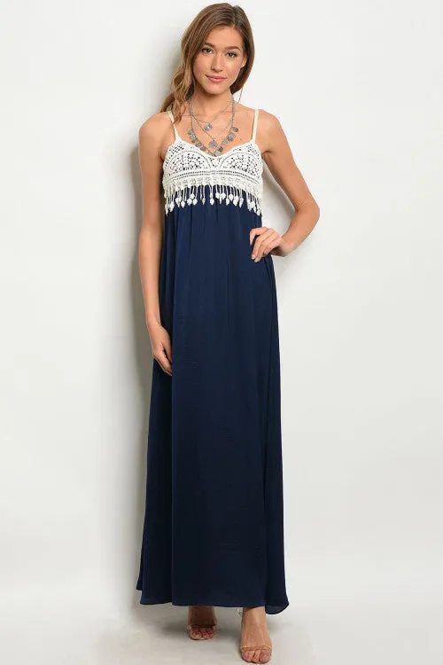 PRE-ORDER || Crochet Bust Maxi Dress