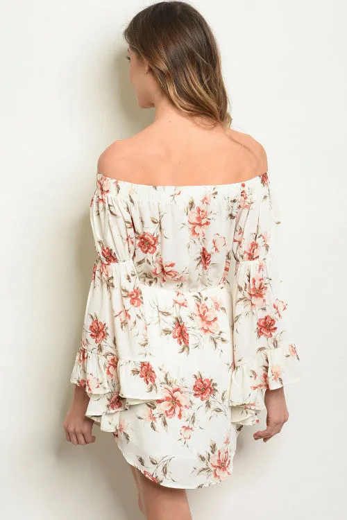 PRE-ORDER || Floral Off Shoulder Dress
