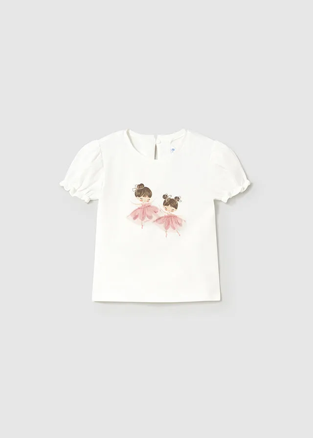 Pre-Order Mayoral 1041 Tee-Shirt and Mayoral 1901 Rose Pleated Tulle Skirt