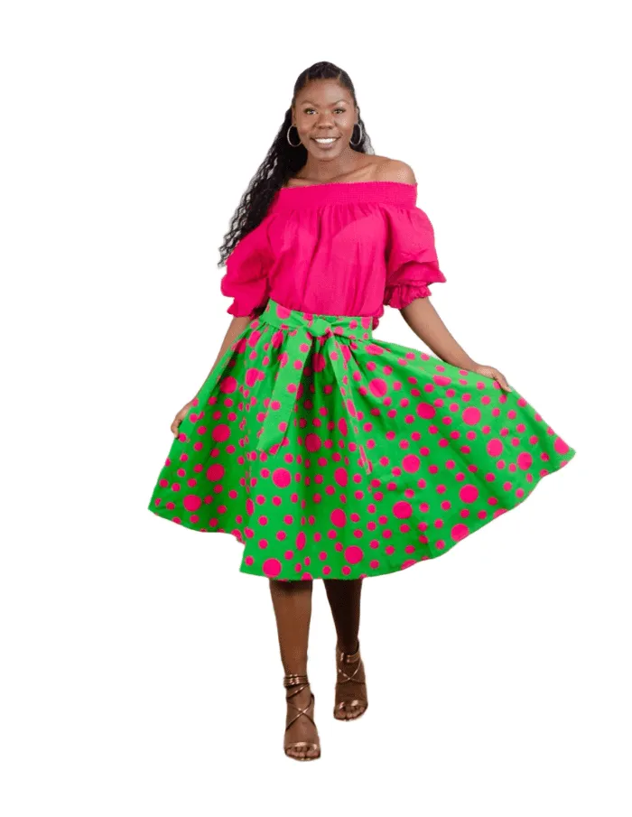 Print Midi Skirt