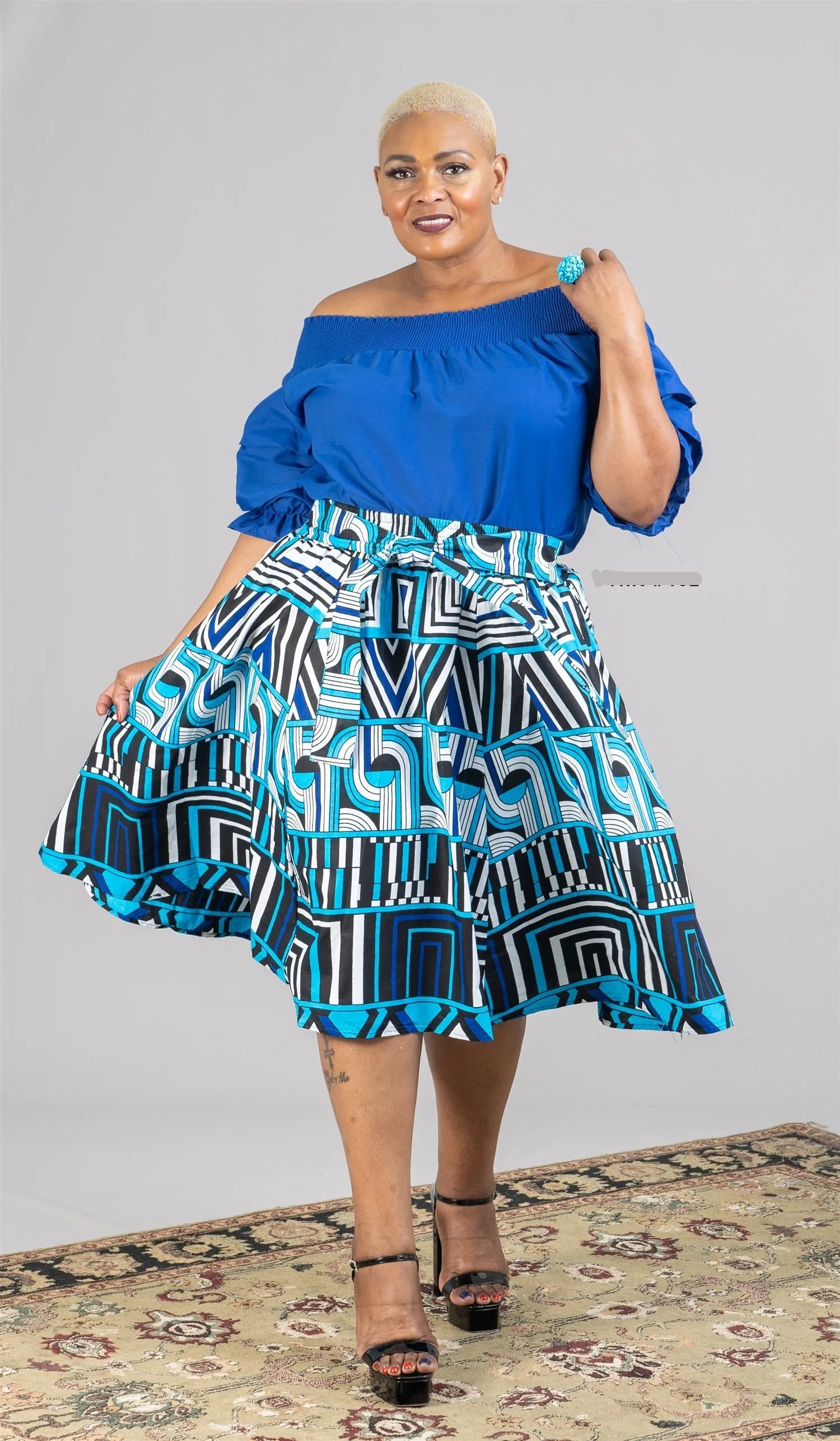 Print Midi Skirt
