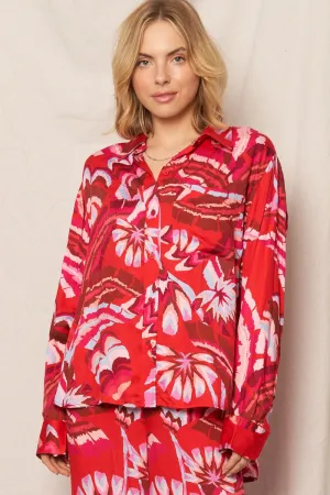 Printed Poet Blouse