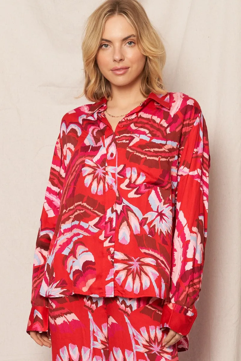 Printed Poet Blouse