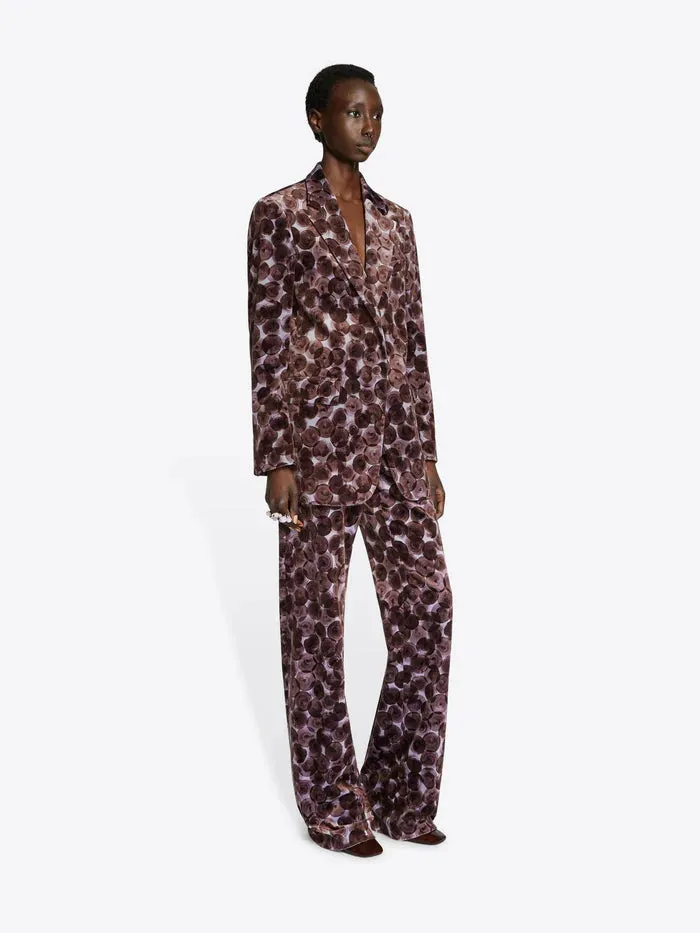 Printed Velvet Blazer