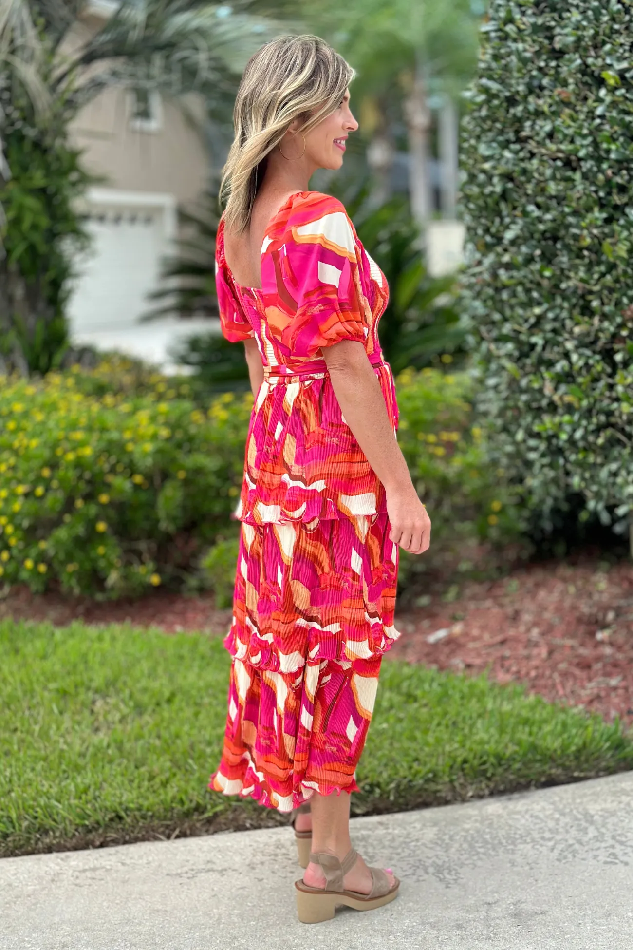 Profound Sweetness Printed Midi Dress