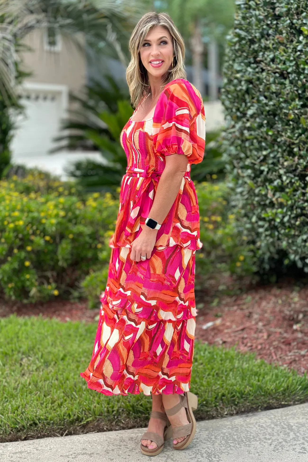 Profound Sweetness Printed Midi Dress