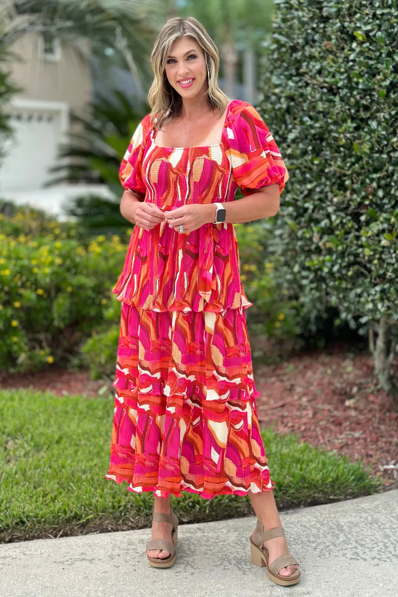 Profound Sweetness Printed Midi Dress