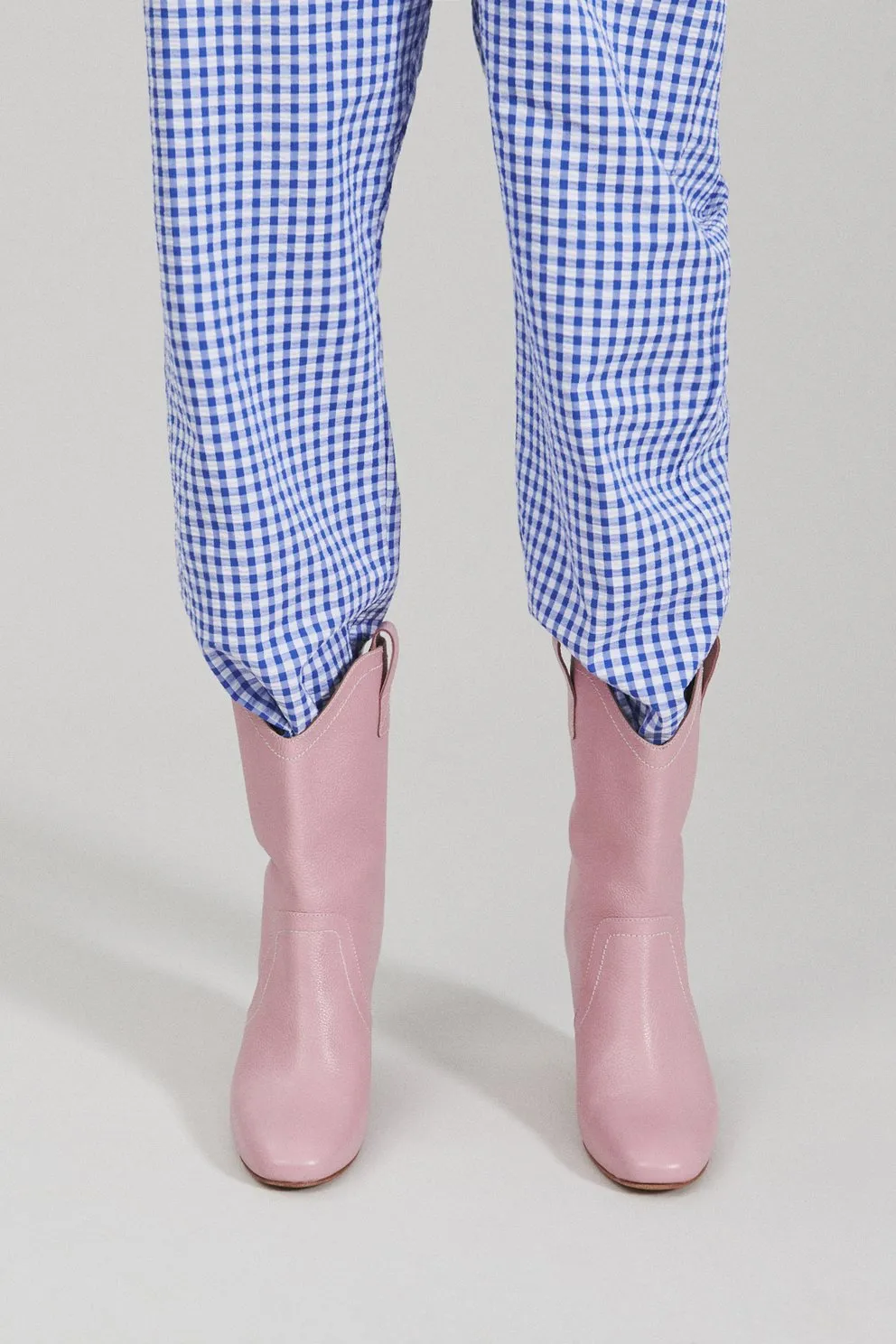 Rachel Comey Lydia Boot in Pink Pebbled Leather
