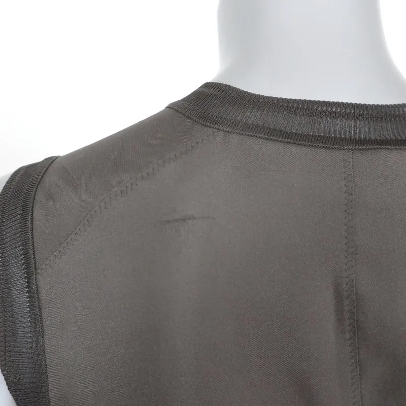 Rag & Bone Dress Maude Gray Silk Twill Size Small Sleeveless V-Neck Shift