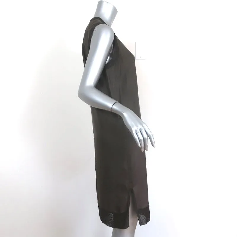 Rag & Bone Dress Maude Gray Silk Twill Size Small Sleeveless V-Neck Shift