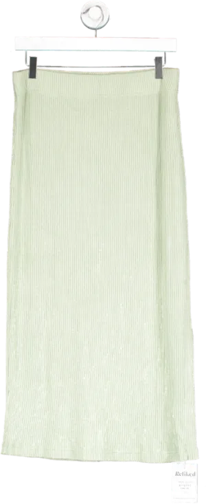 Rails Green Ribbed Midi Skirt UK M