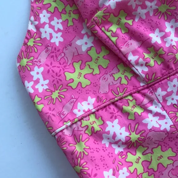 Rare Vintage Lilly Pulitzer Dress White Label Sundress 10 Shift Slip Barbie Pink