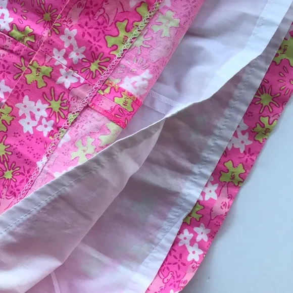 Rare Vintage Lilly Pulitzer Dress White Label Sundress 10 Shift Slip Barbie Pink
