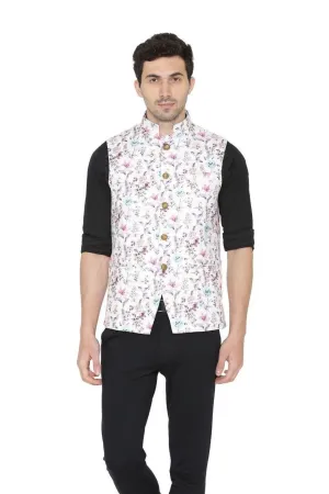 Rayon Fabric MulticolouRed Modi Nehru Jacket
