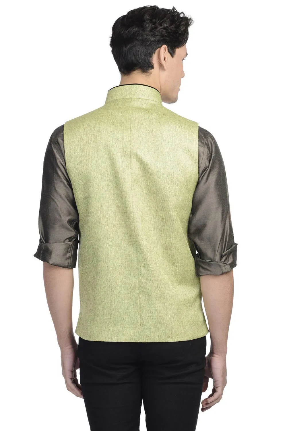 Rayon Green Modi Nehru Jacket