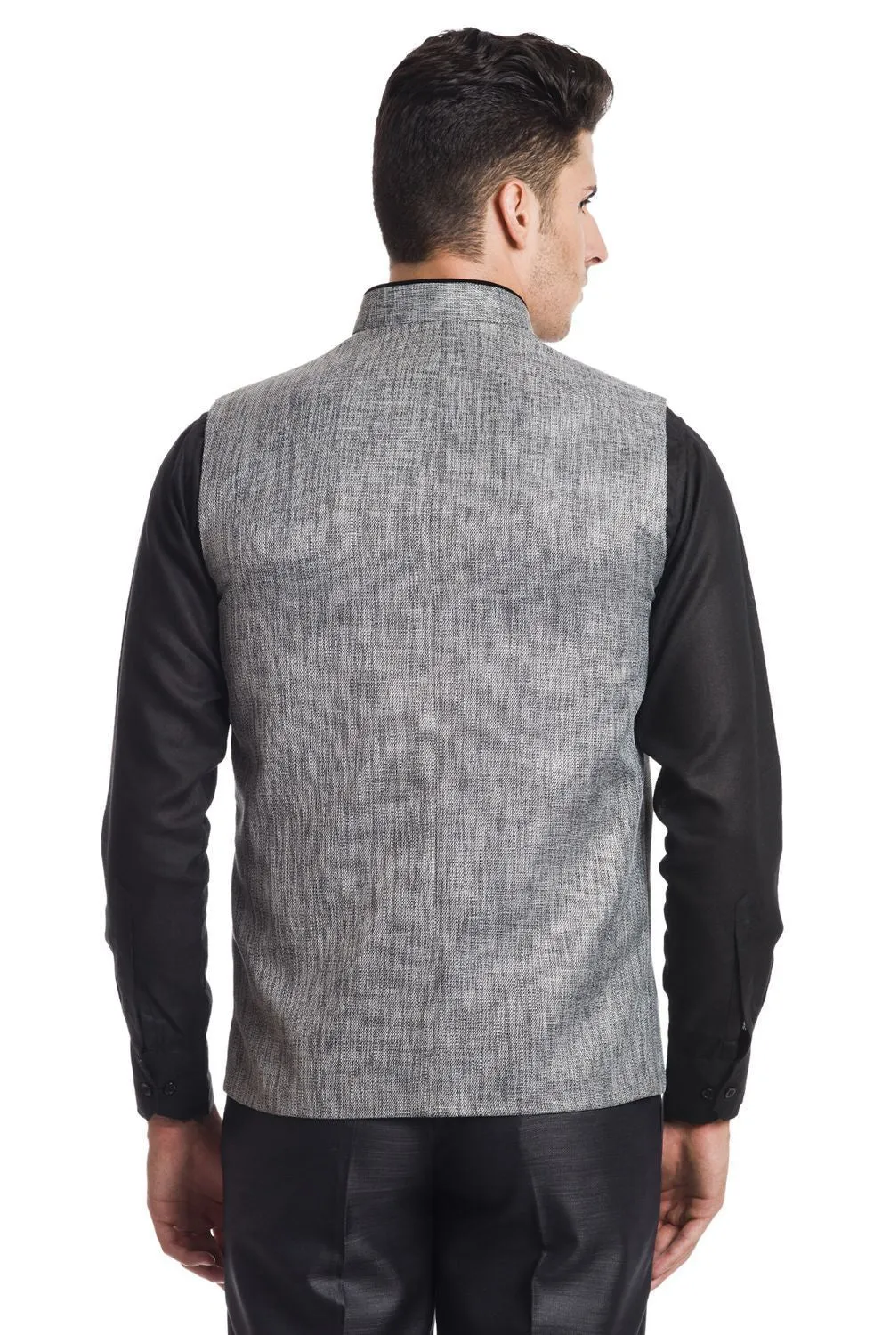 Rayon Grey Modi Nehru Jacket