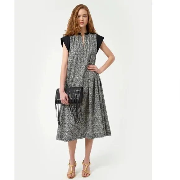 Rebecca Minkoff Ivah Rebecca Zip-Front Midi Dress - Size Small
