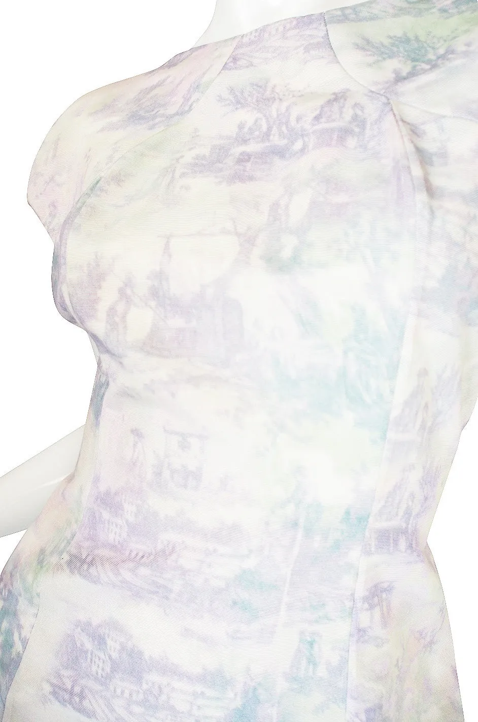Recent Custom Watercolor Print Silk Erdem Dress
