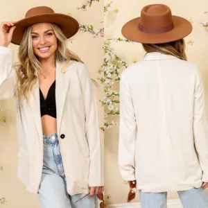 🆕Relaxed fit blazer in natural