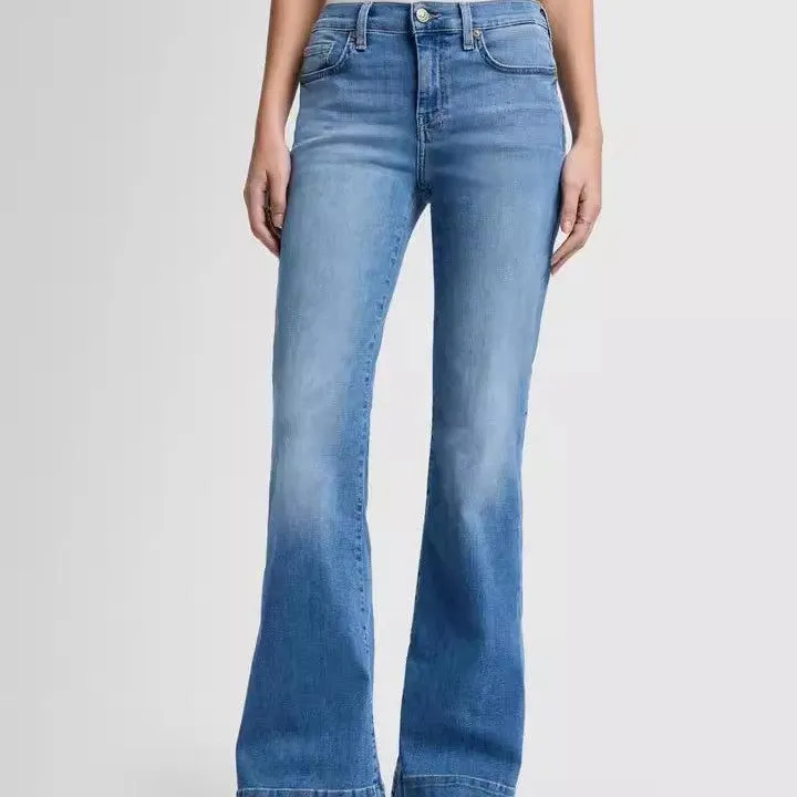 Retro Hip Lifting Stretch Bootcut Pants