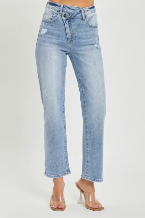 RISEN PLUS Crop Tapered Crossover Jean