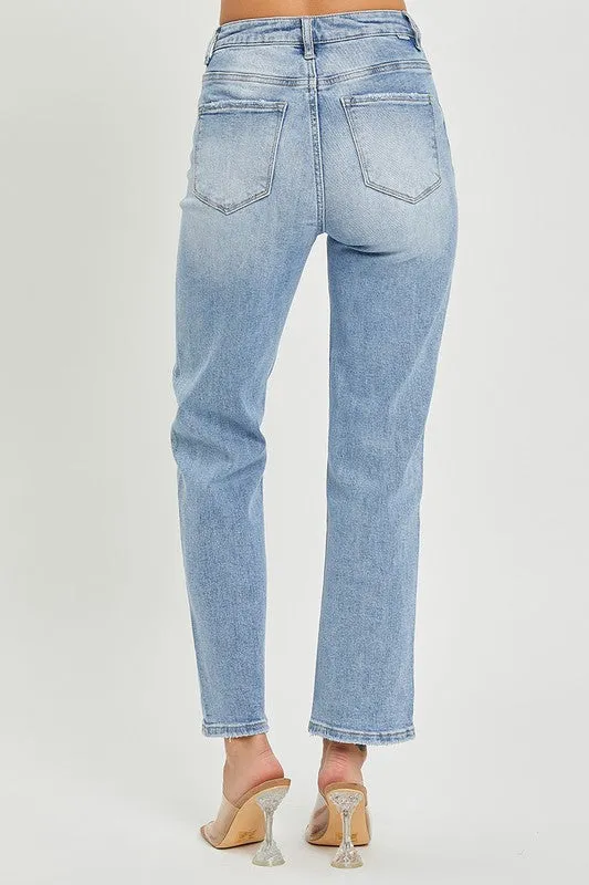 RISEN PLUS Crop Tapered Crossover Jean