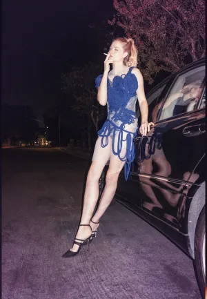 Rope Harness Tulle Shift Dress