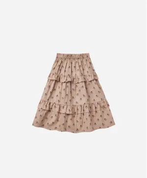 Rylee and Cru ruffle midi skirt in english rose: Size 2-12Y