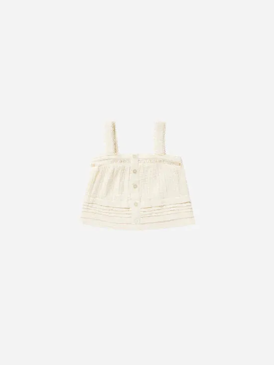 RYLEE   CRU- Pleat Tank & Mae Skirt Set || Ivory