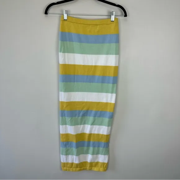 Sabo Skirt Leti Striped Knit Midi Skirt