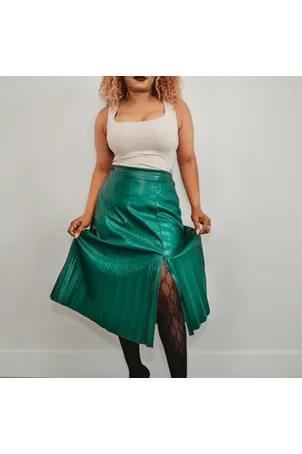 Sadie Vegan Leather Pleated Skirt