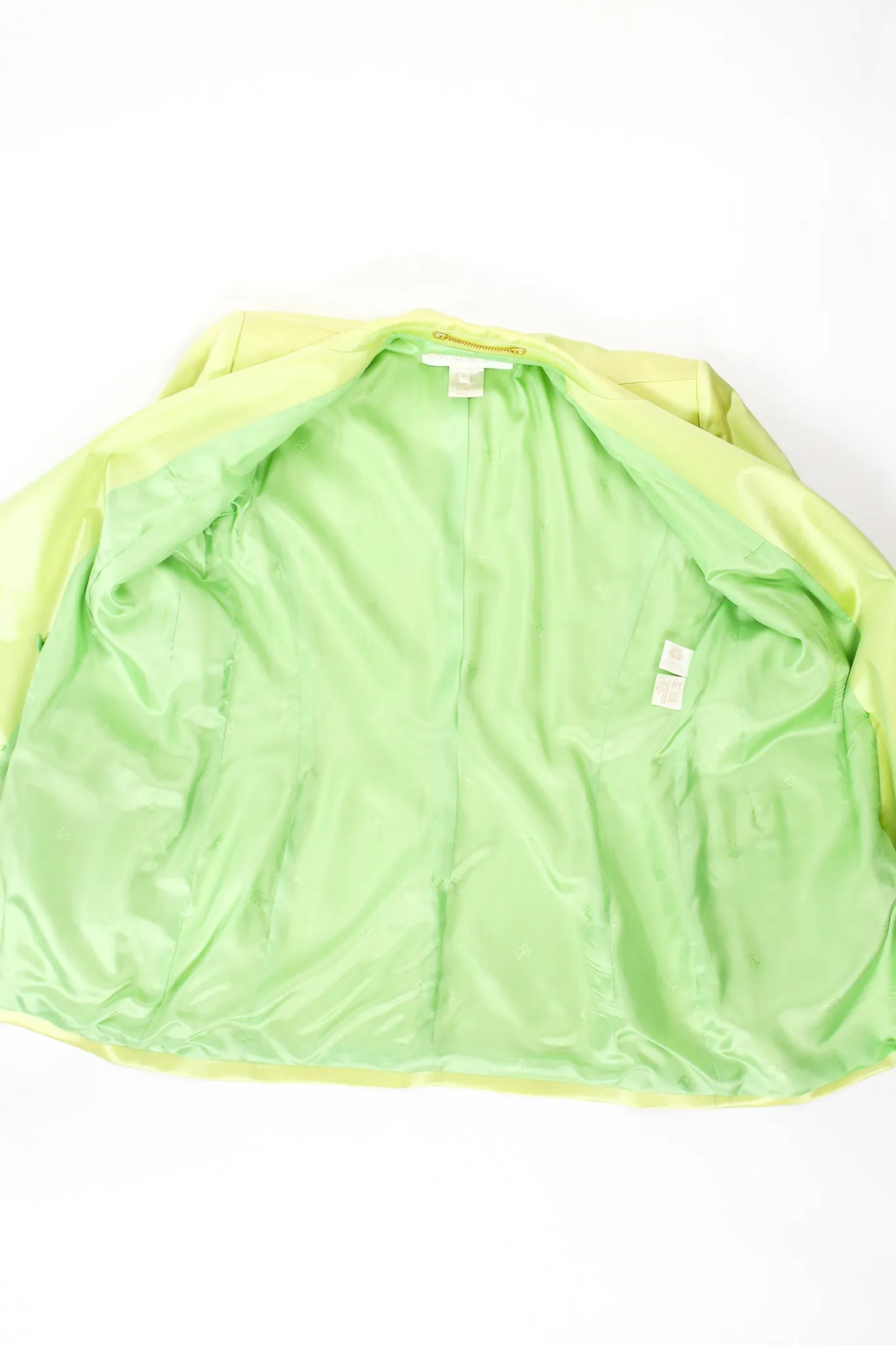 Satin Double Breasted Skirt Suit