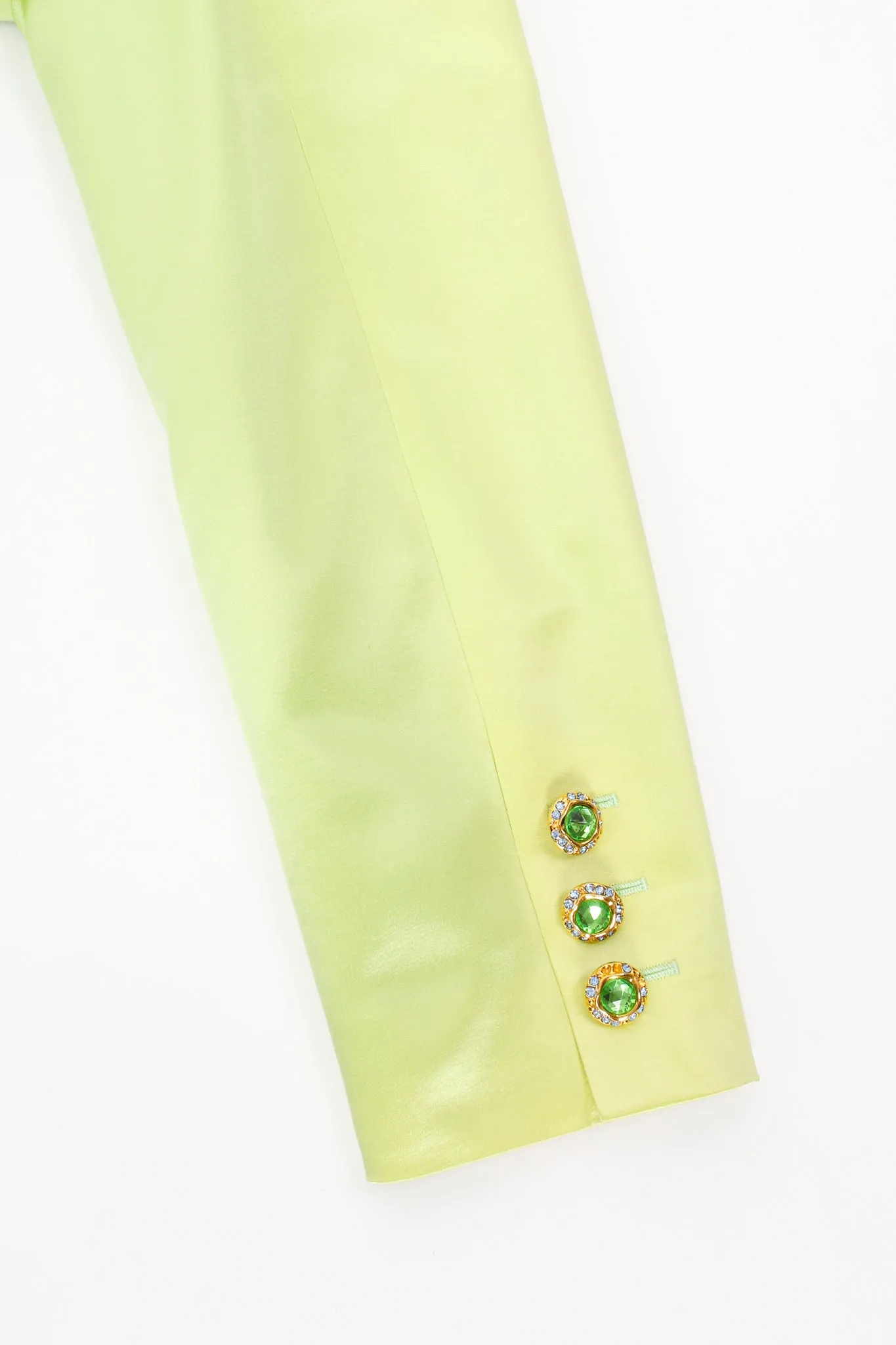 Satin Double Breasted Skirt Suit
