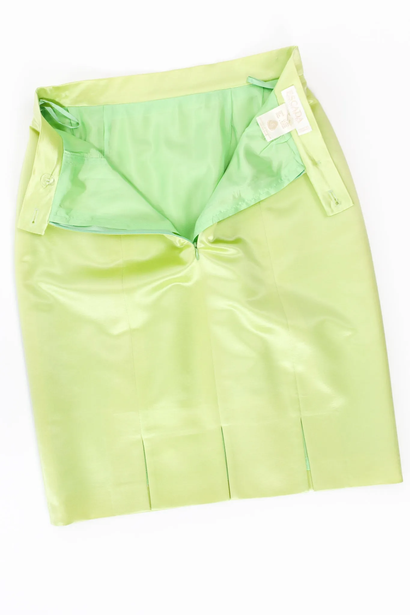 Satin Double Breasted Skirt Suit