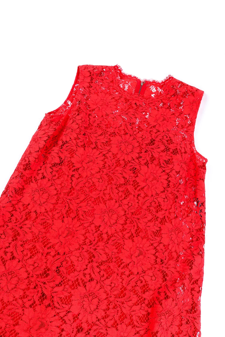 Scarlet Lace Mini Shift Dress