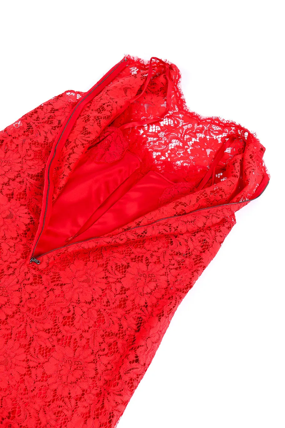 Scarlet Lace Mini Shift Dress