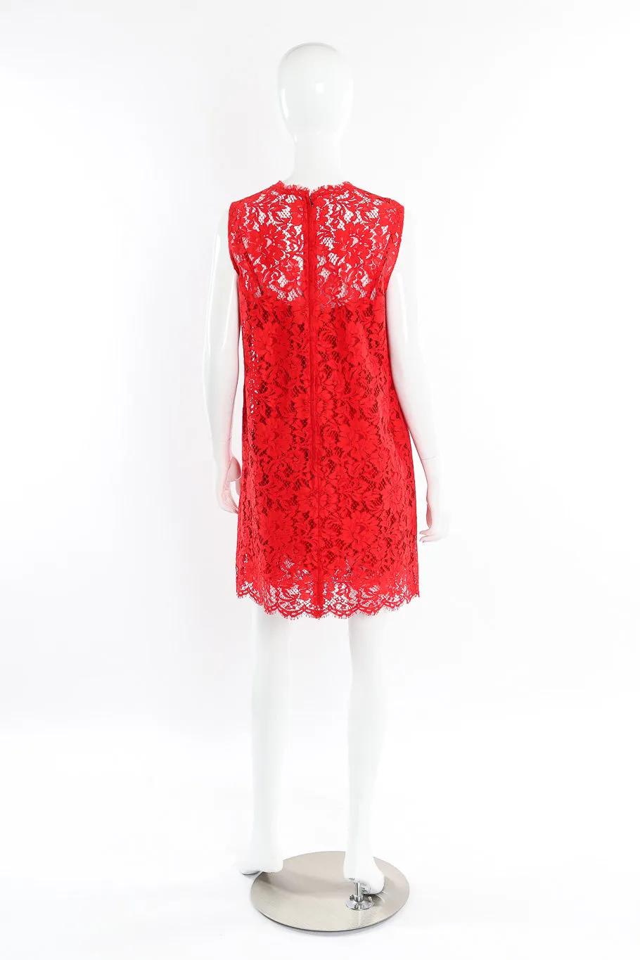 Scarlet Lace Mini Shift Dress