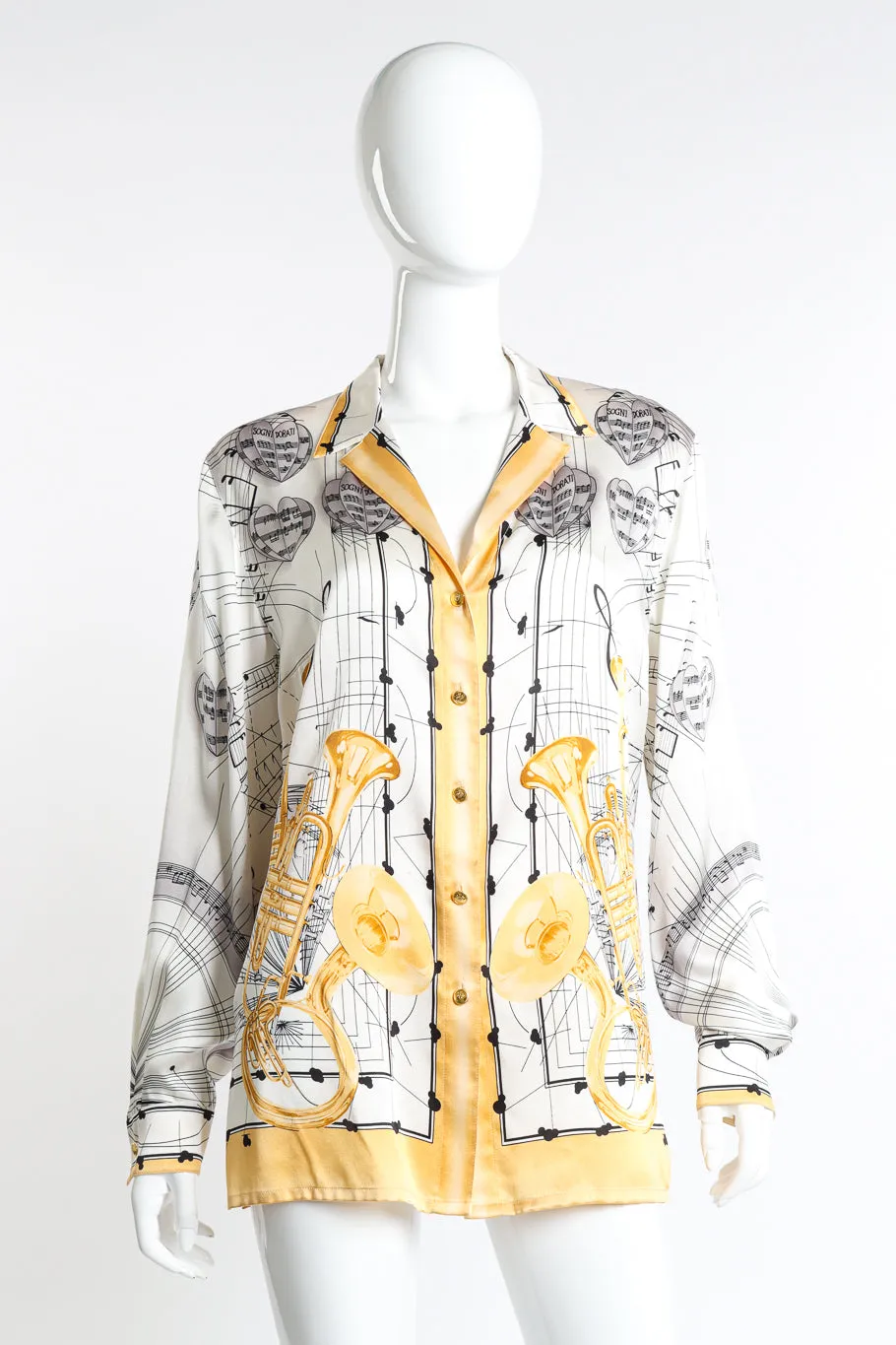 Sheet Music Silk Blouse