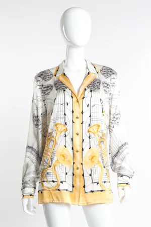 Sheet Music Silk Blouse