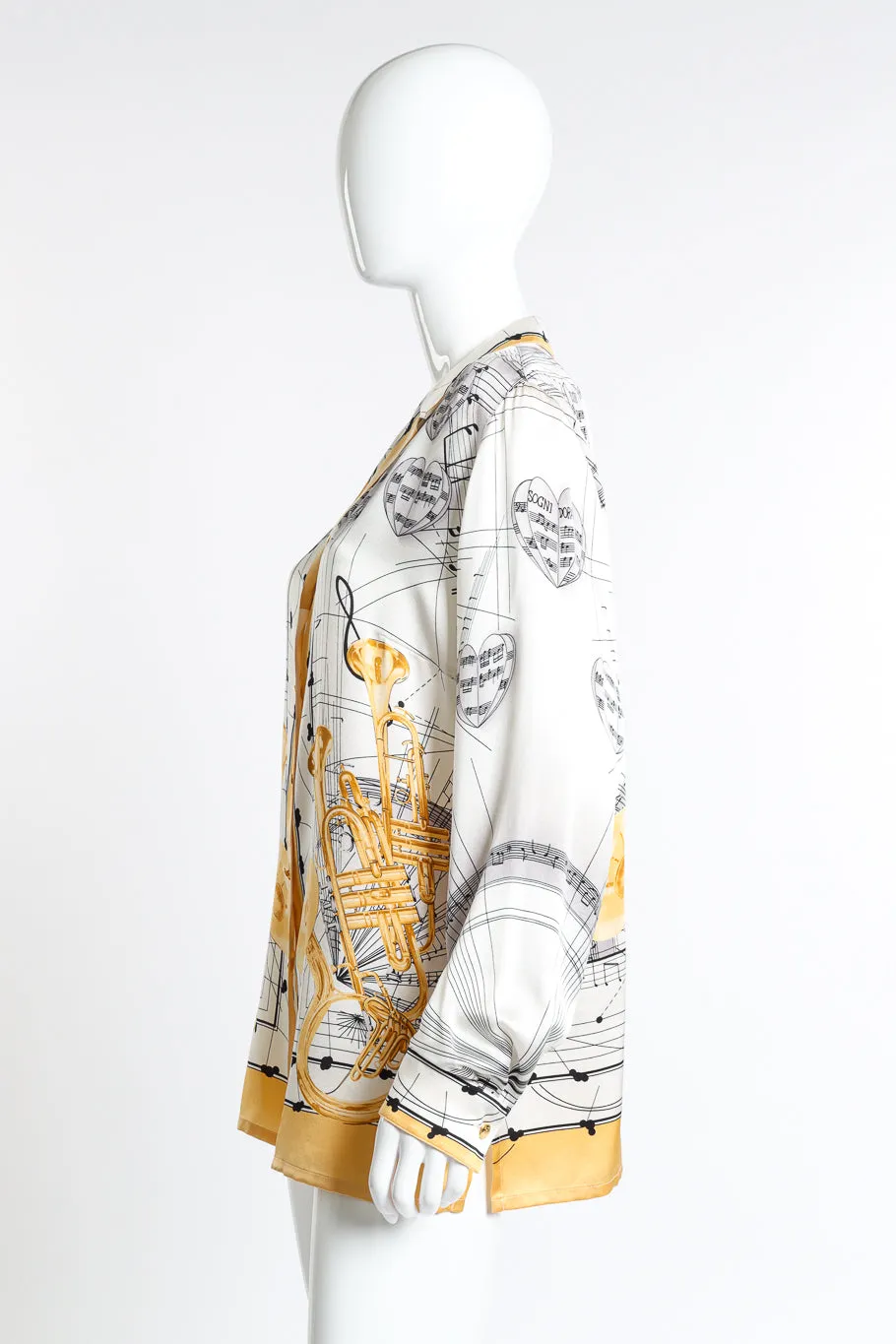 Sheet Music Silk Blouse
