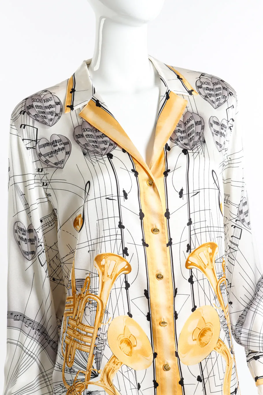 Sheet Music Silk Blouse