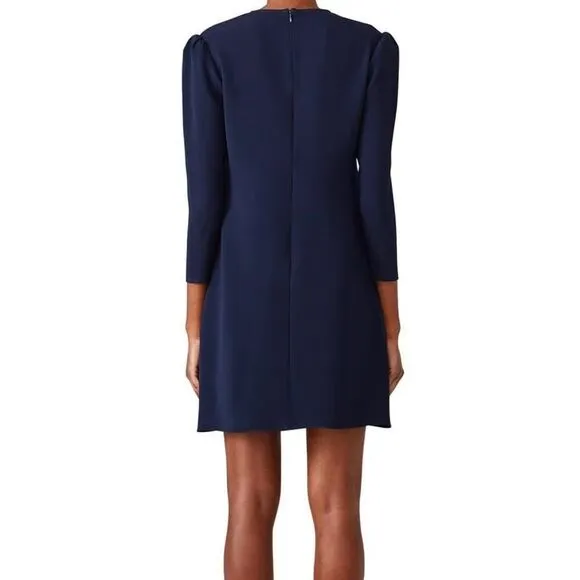 Shoshanna Navy blue Lace up Nikko Dress shesth dress size 6
