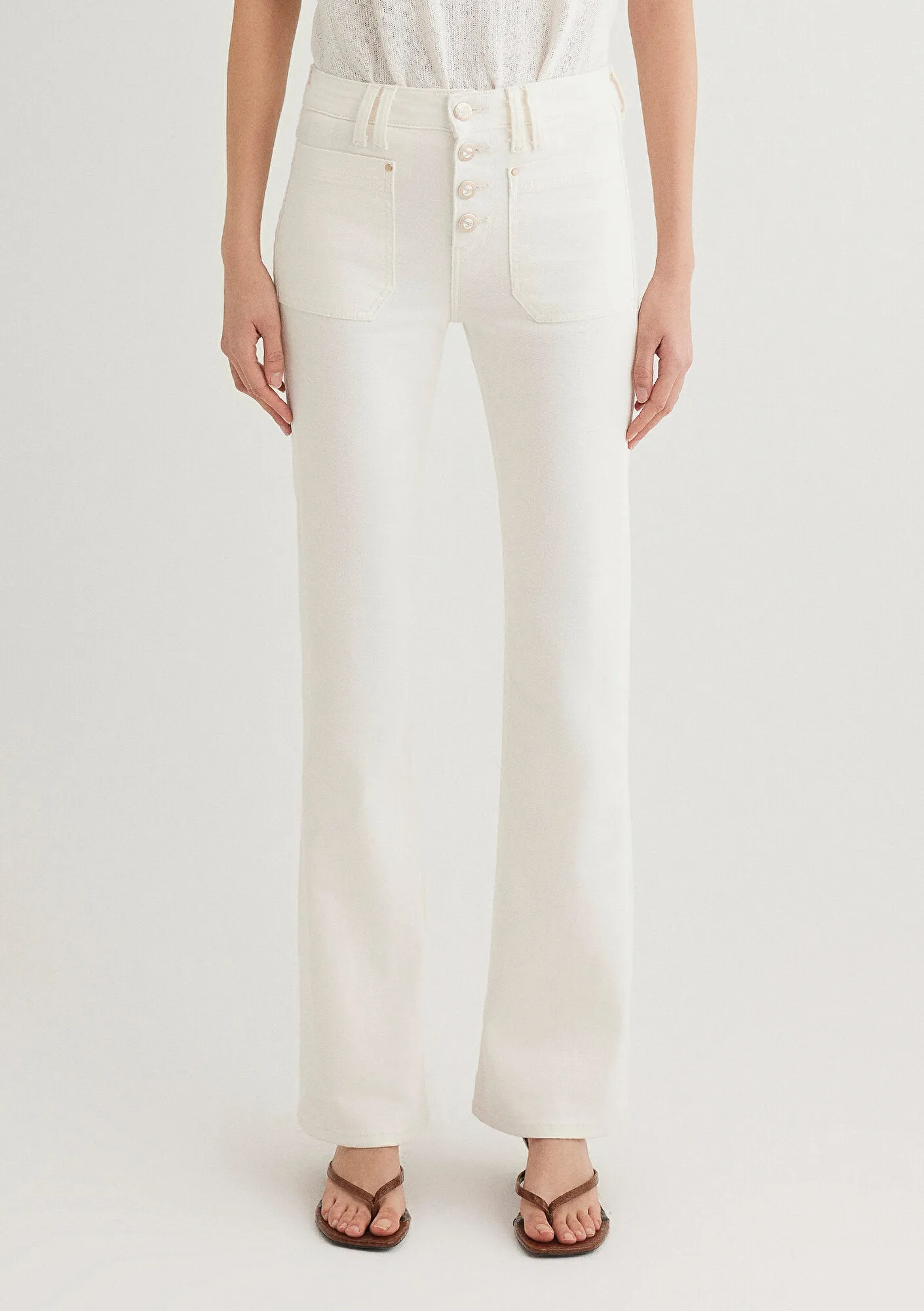 Sierra Off White Gold Premium Jean Pants