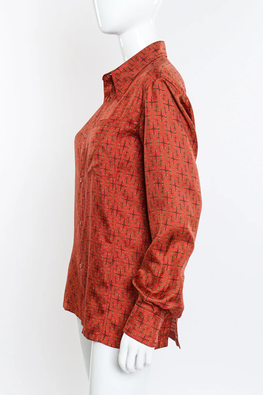 Silk Horsebit Blouse