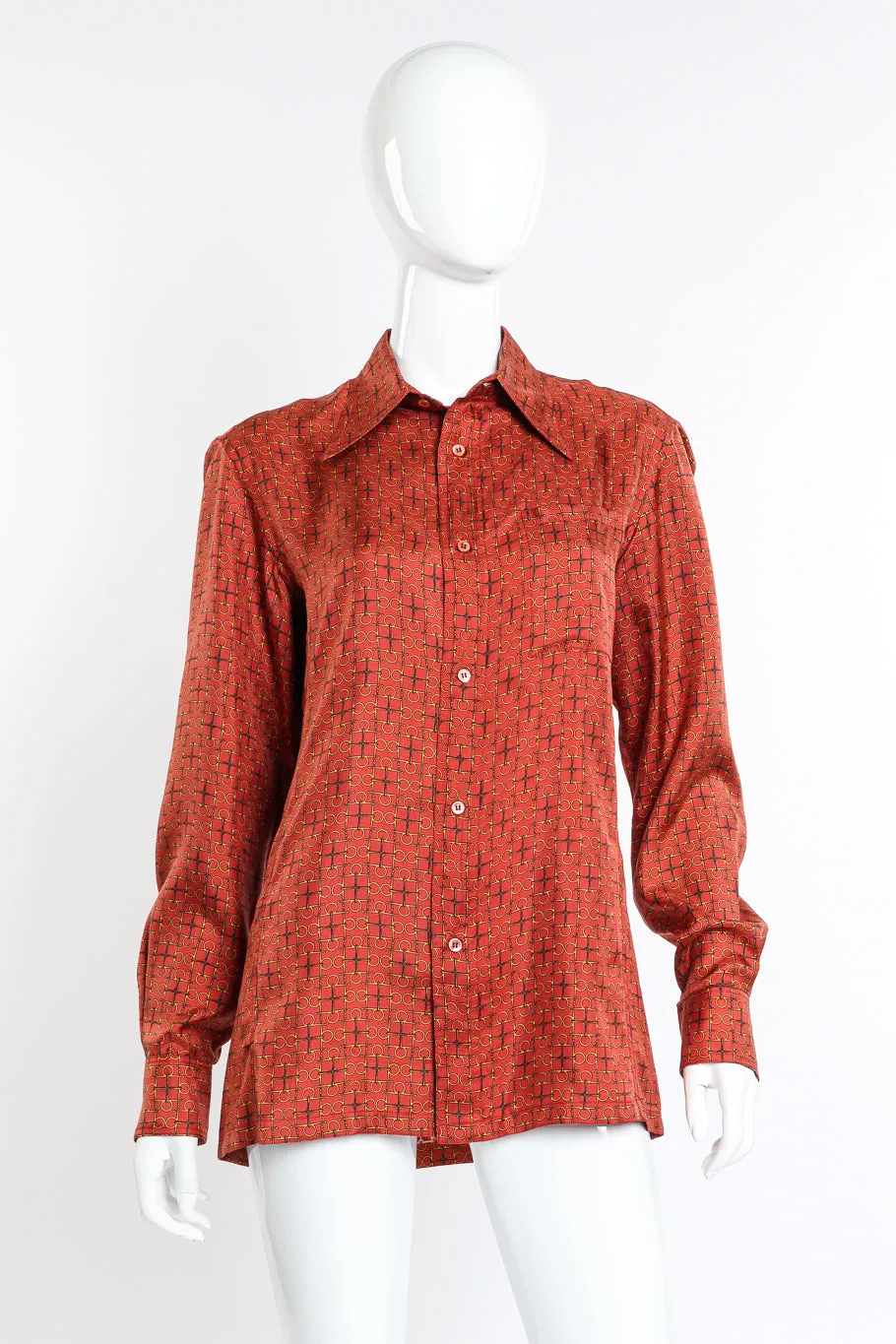 Silk Horsebit Blouse