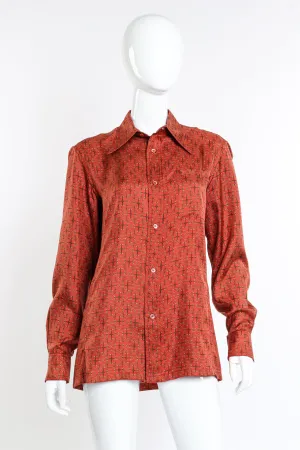 Silk Horsebit Blouse