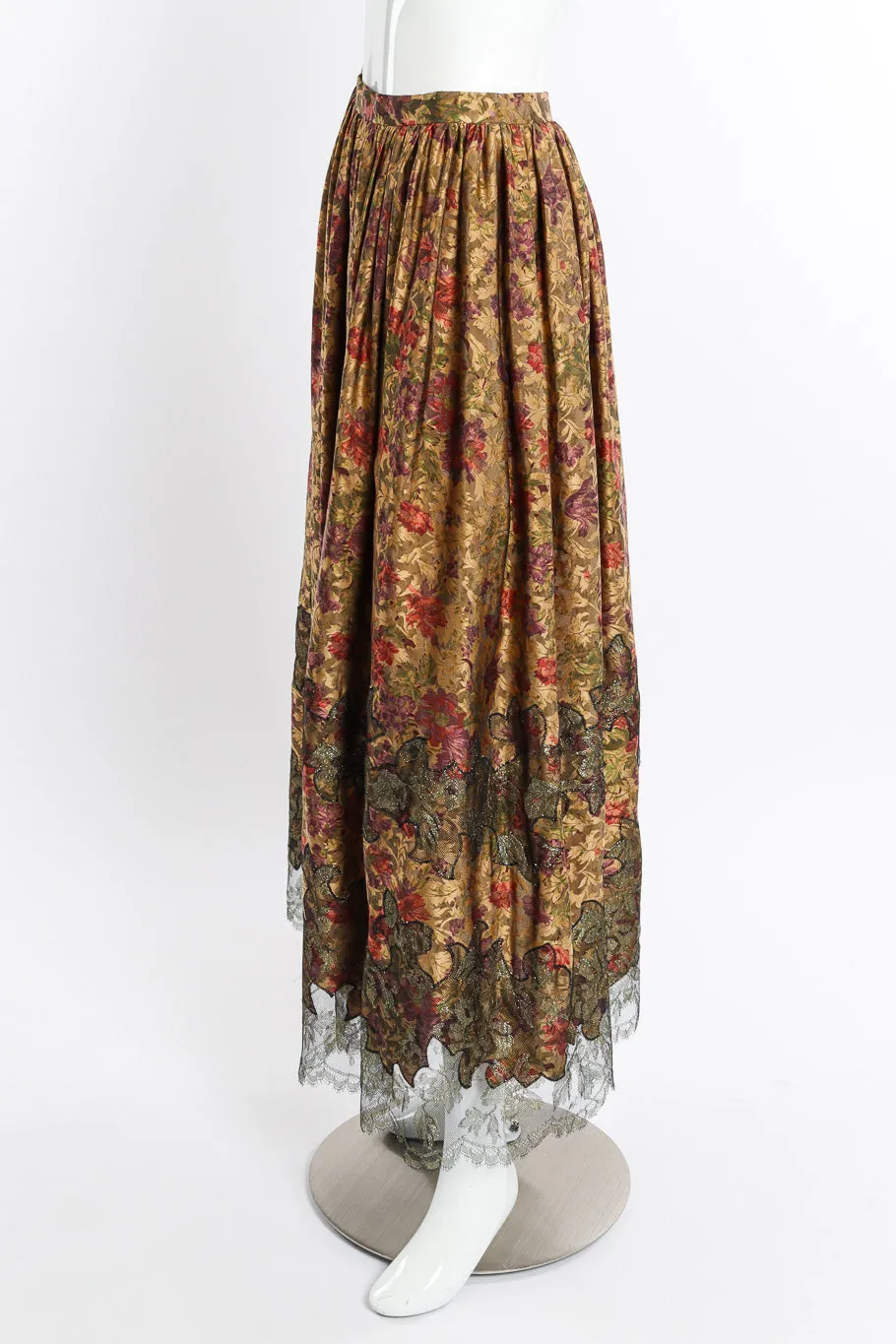Silk Jacquard Top and Skirt Set